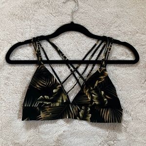 Victoria's Secret Palm Leaf Strappy Bralette/Sports Bra